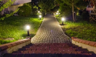 pathway lighting at night wilcox electric dc